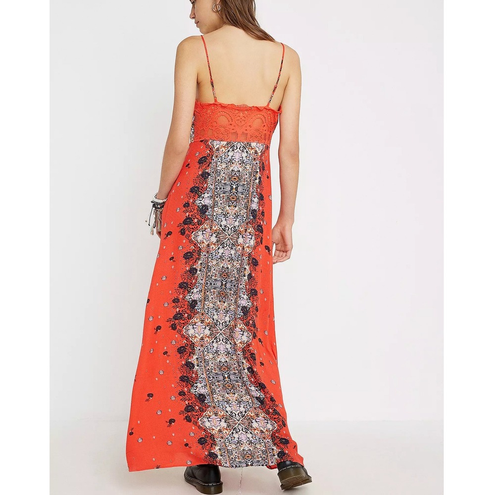 Intimately Free People Morning Song Maxi Dress, Cherry Combo,XS (NWOT) - Picture 4 of 15